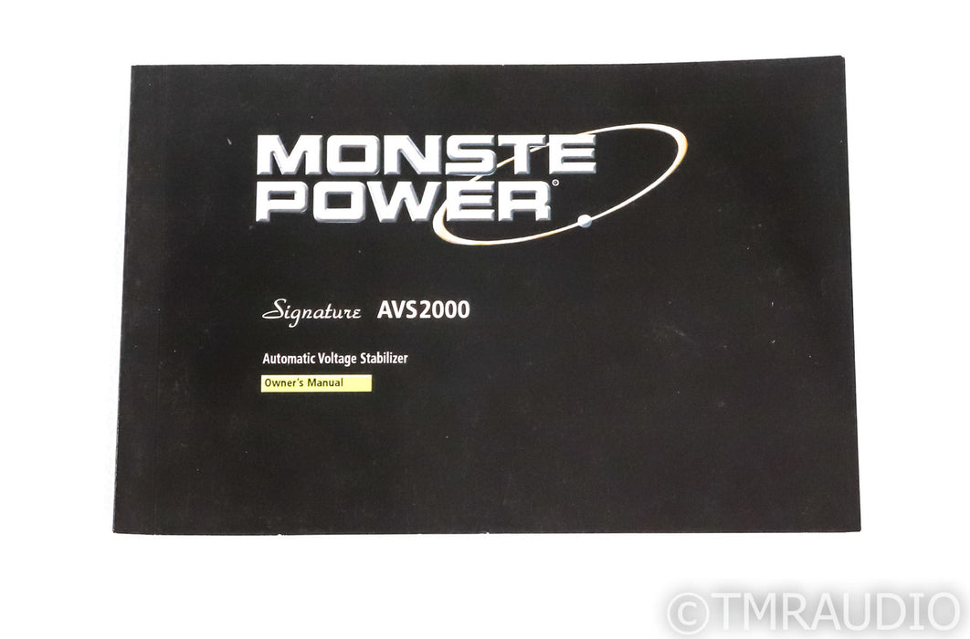 Monster Power Signature AVS 2000 AC Power Line Conditioner; Voltage Stabilizer