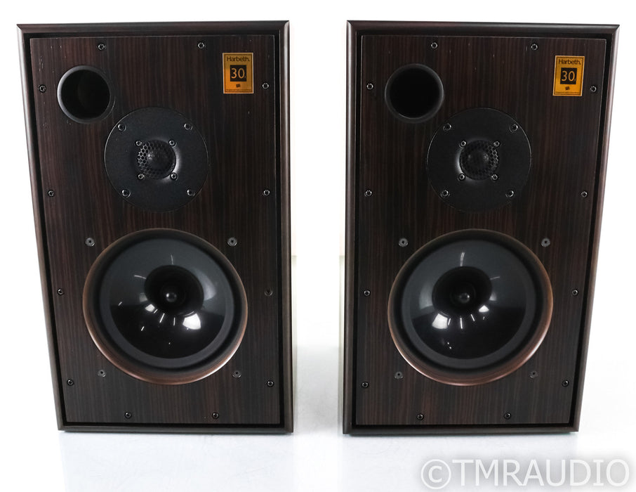 Harbeth 30.1 35th Anniversary Edition Bookshelf Speakers; Tiger Ebony Pair