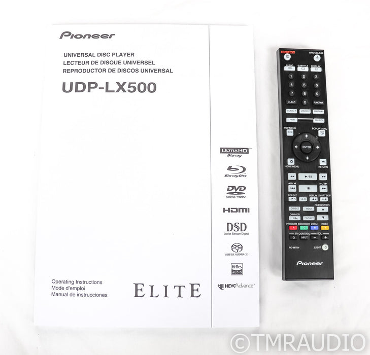 Pioneer UDP-LX500 Universal 4K UHD Blu-Ray Player; UDPLX500; HDR; Remote
