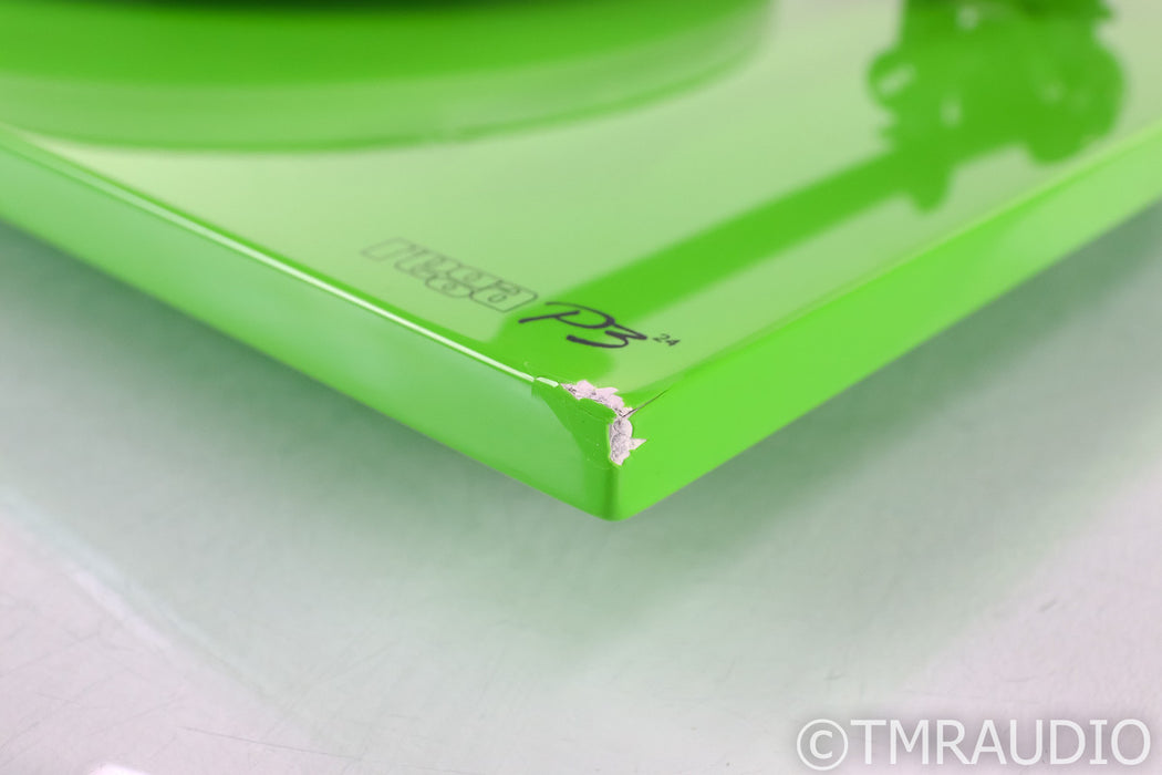 Rega P3-24 Turntable; Gloss Green; TT PSU Power Supply; Upgrades (No Cartridge)