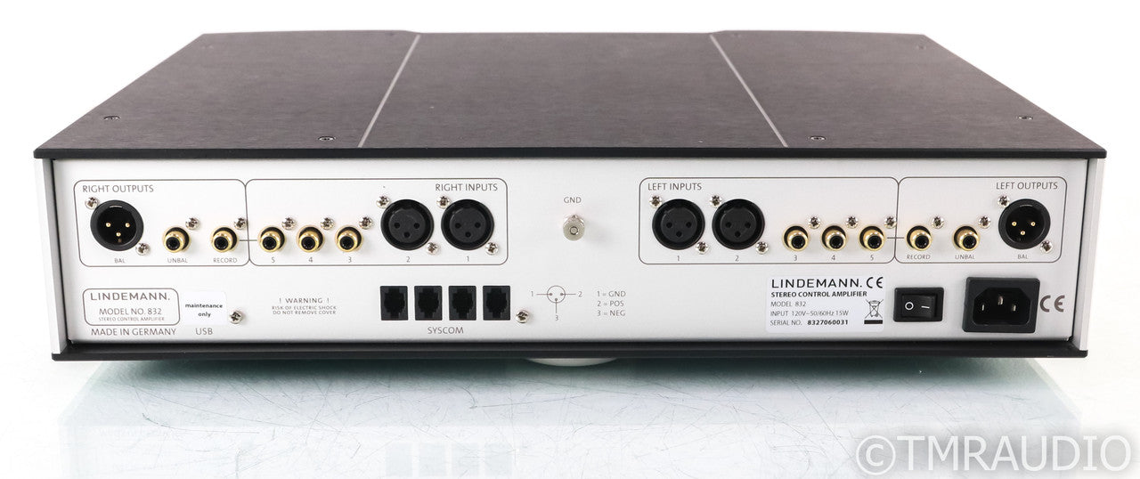 Lindemann 832 Stereo Preamplifier; Silver; Remote