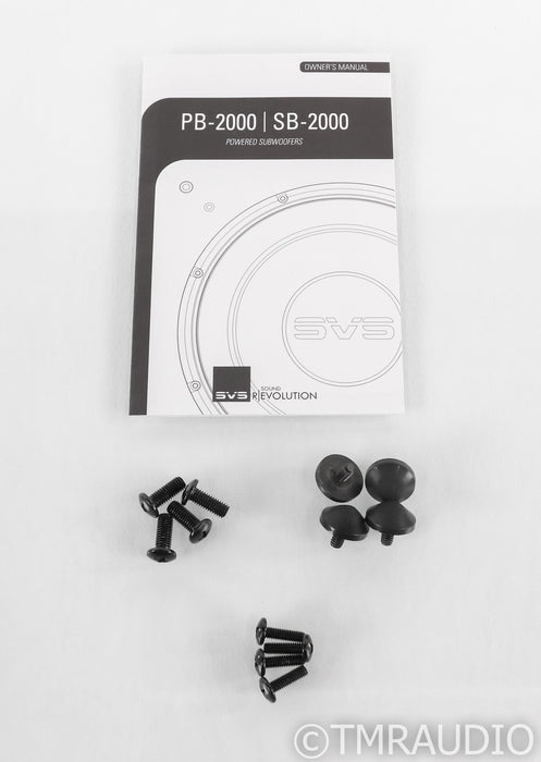 SVS PB-2000 12" Powered Subwoofer; Black Ash; PB2000; SVS SoundPath Feet