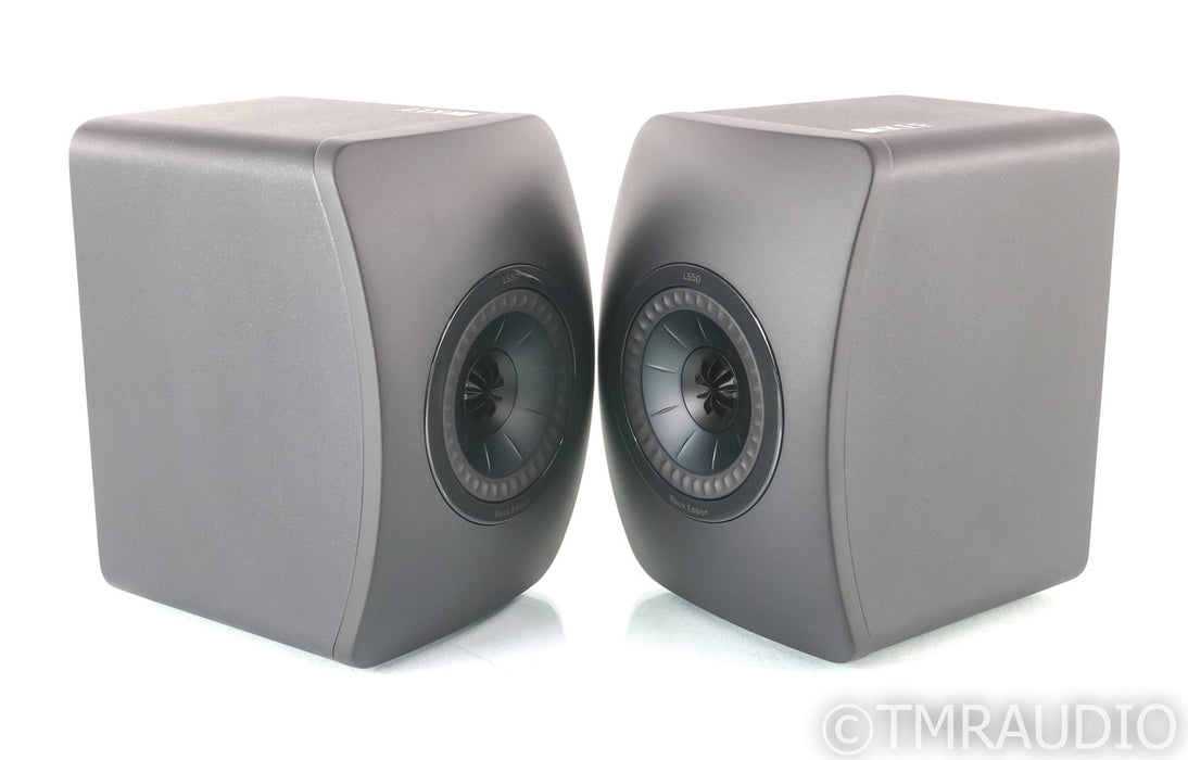 KEF LS50 Bookshelf Speakers; Pair; LS-50; Black Edition