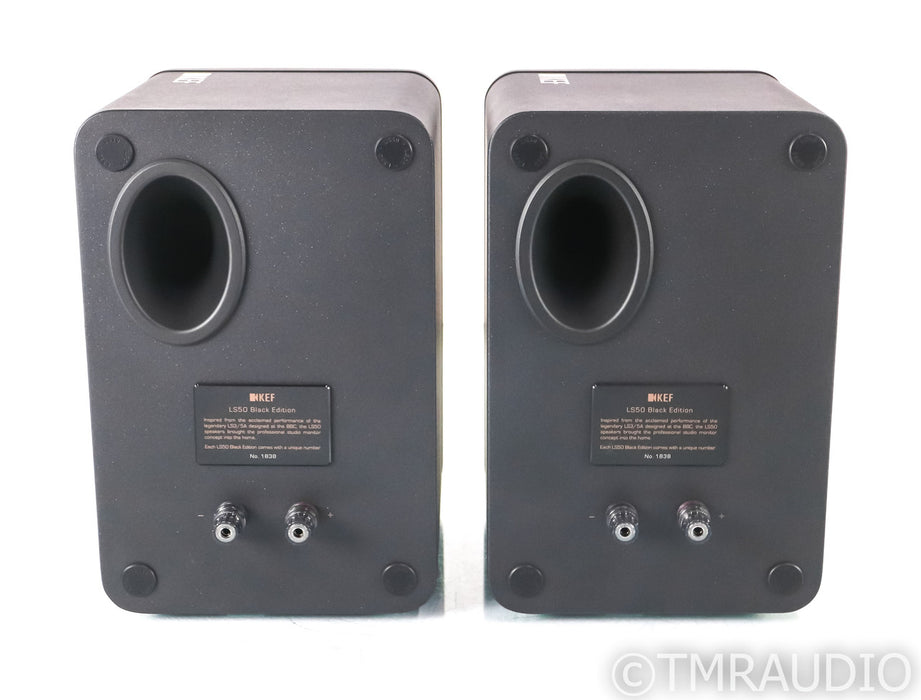 KEF LS50 Bookshelf Speakers; Pair; LS-50; Black Edition
