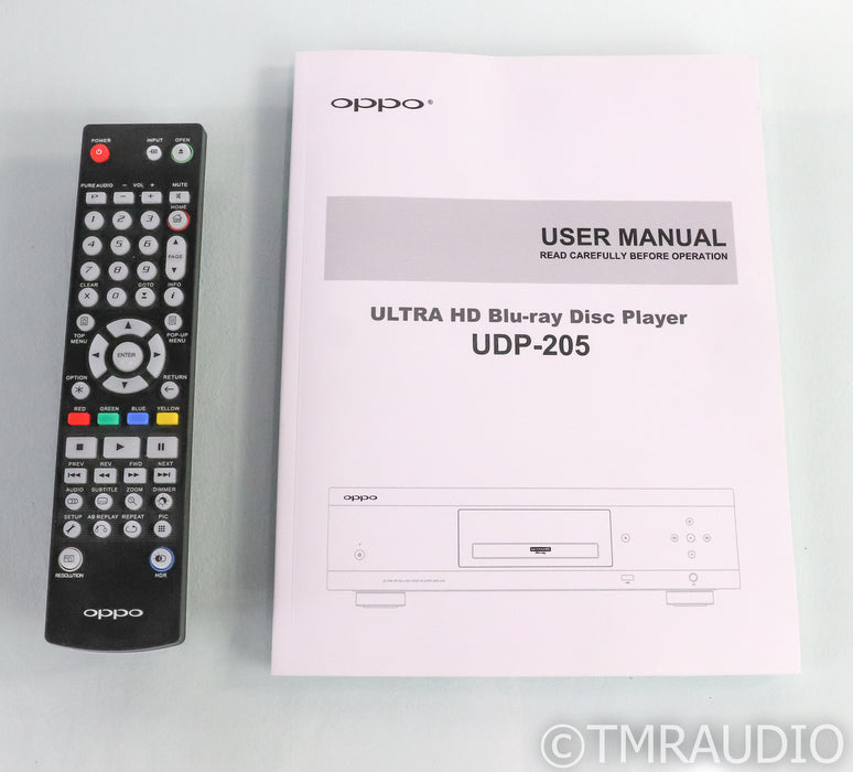 Oppo UDP-205 Universal 4K UHD Blu-Ray Player; UDP205; HDR; Remote