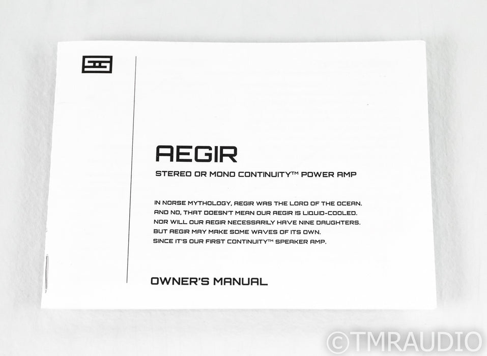 Schiit Aegir Stereo Power Amplifier; Black