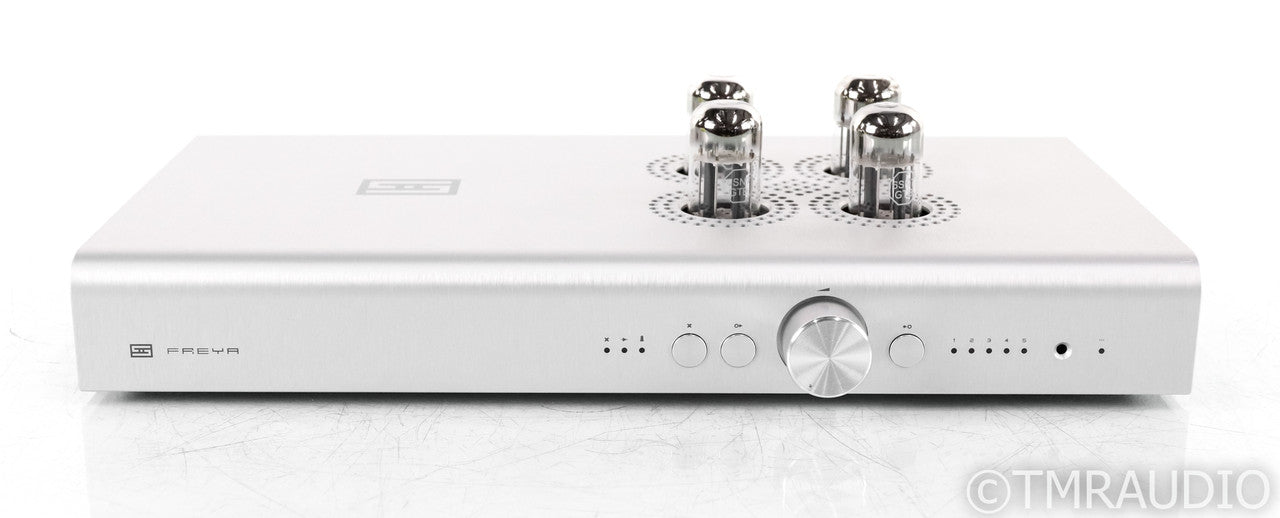 Schiit Freya+ Stereo Tube Preamplifier; Silver; Remote; Very Low Tube Hours