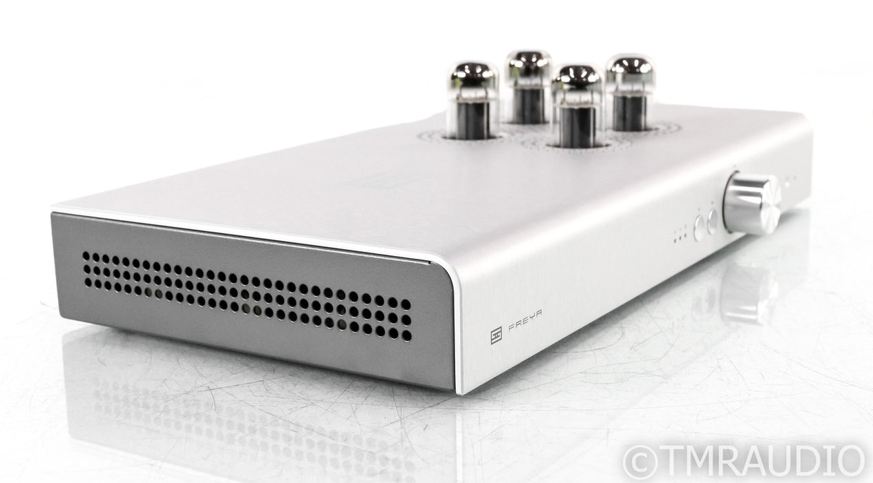 Schiit Freya+ Stereo Tube Preamplifier; Silver; Remote; Very Low Tube Hours
