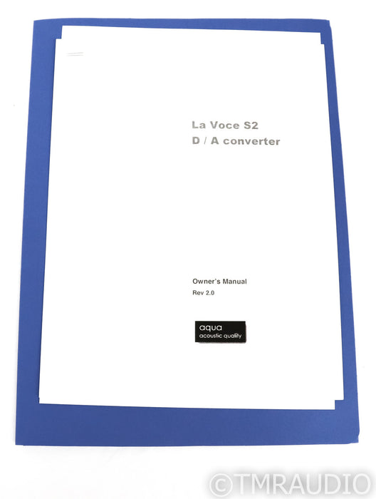 Aqua La Voce S3 Discrete DAC; S-3; D/A Converter; Silver