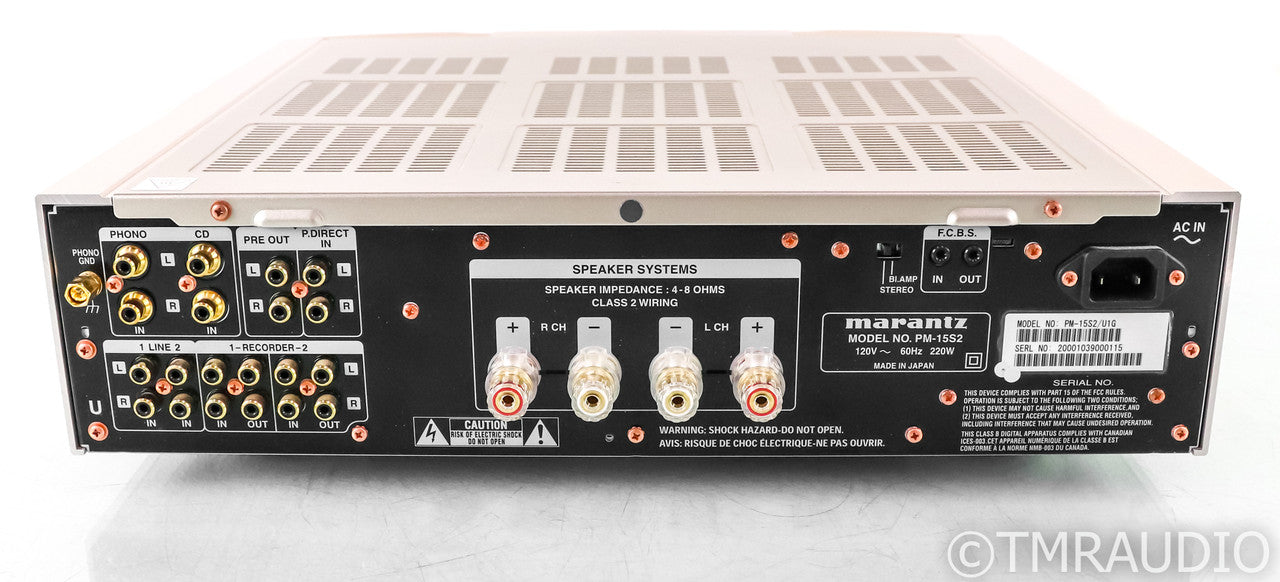 Marantz PM-15S2 Stereo Integrated Amplifier; PM15S2; Remote; Refurbished