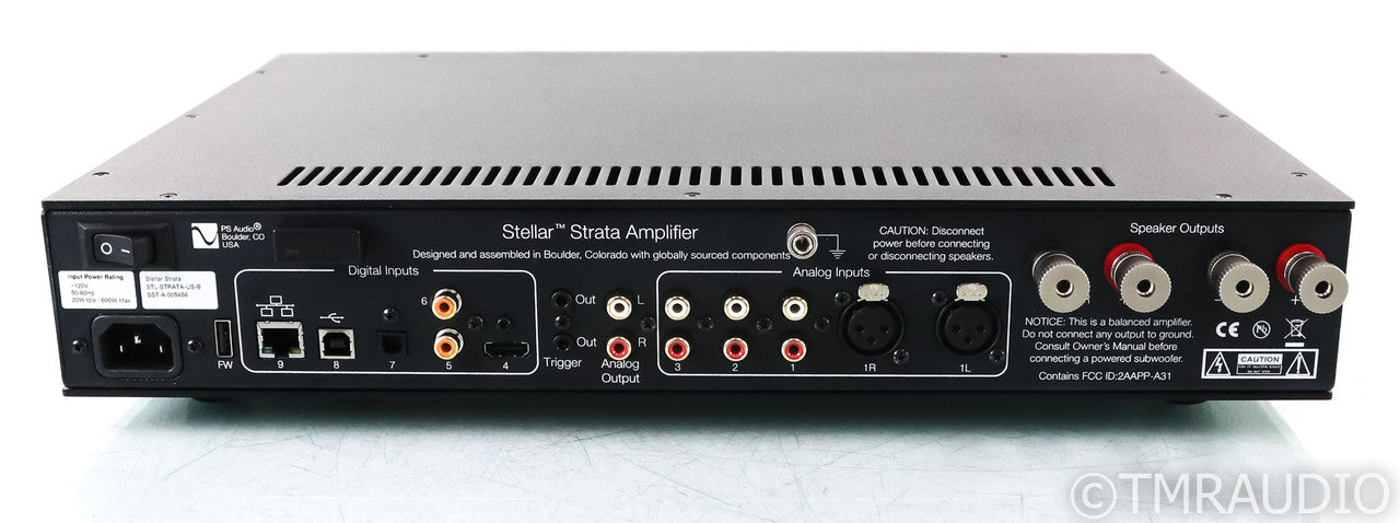 PS Audio Stellar Strata Stereo Integrated Amplifier; Black; Remote (Used)