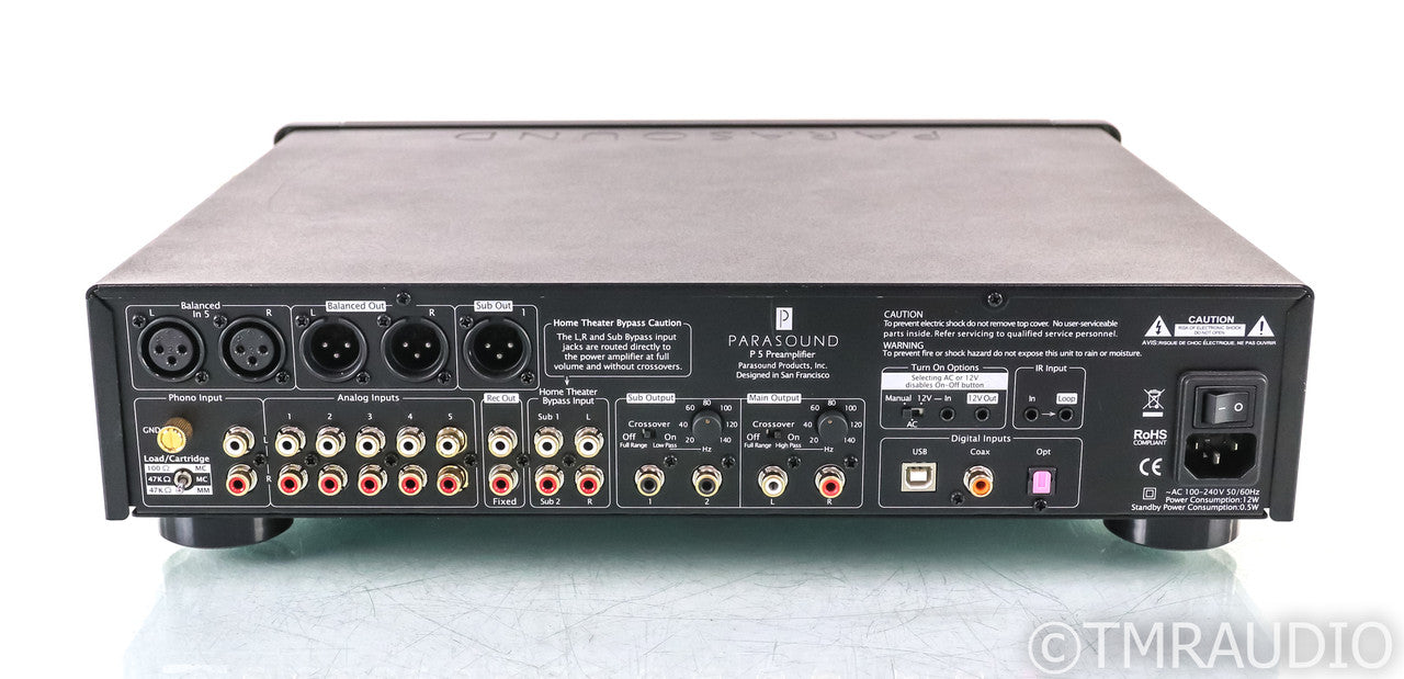 Parasound Halo P5 2.1 Channel Preamplifier; P-5; Black; Remote
