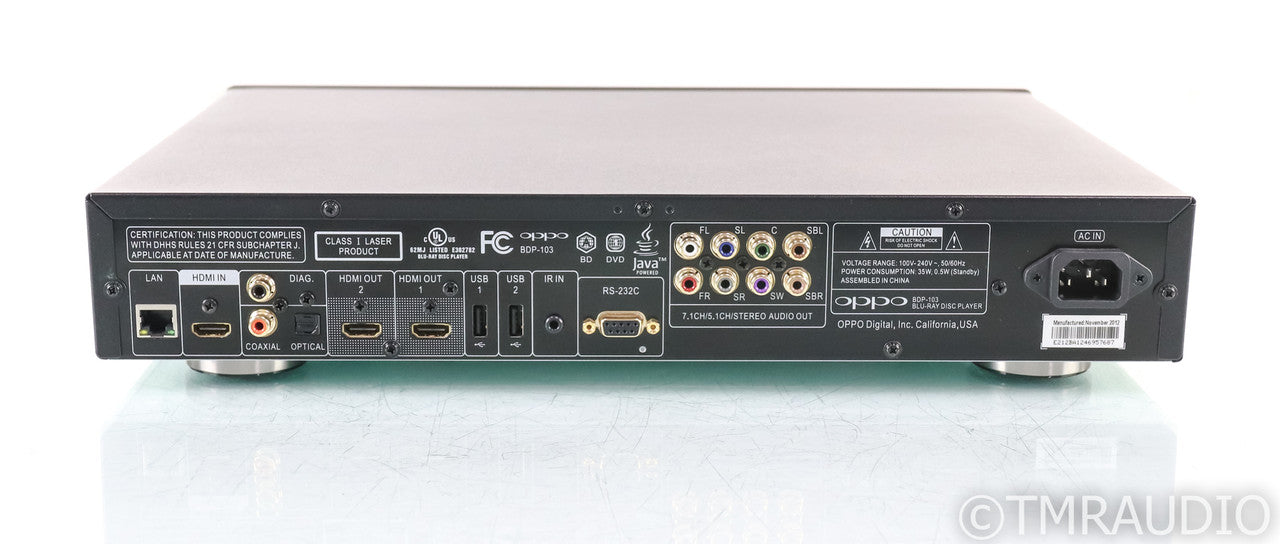 Oppo BDP-103 Universal Blu-Ray Player; BDP103; Remote