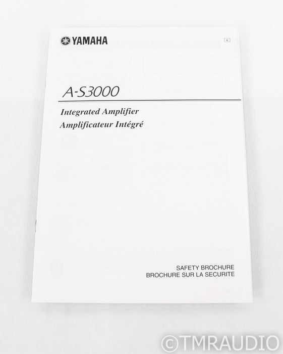 Yamaha A-S3000 Stereo Integrated Amplifier; AS3000; Silver; Remote