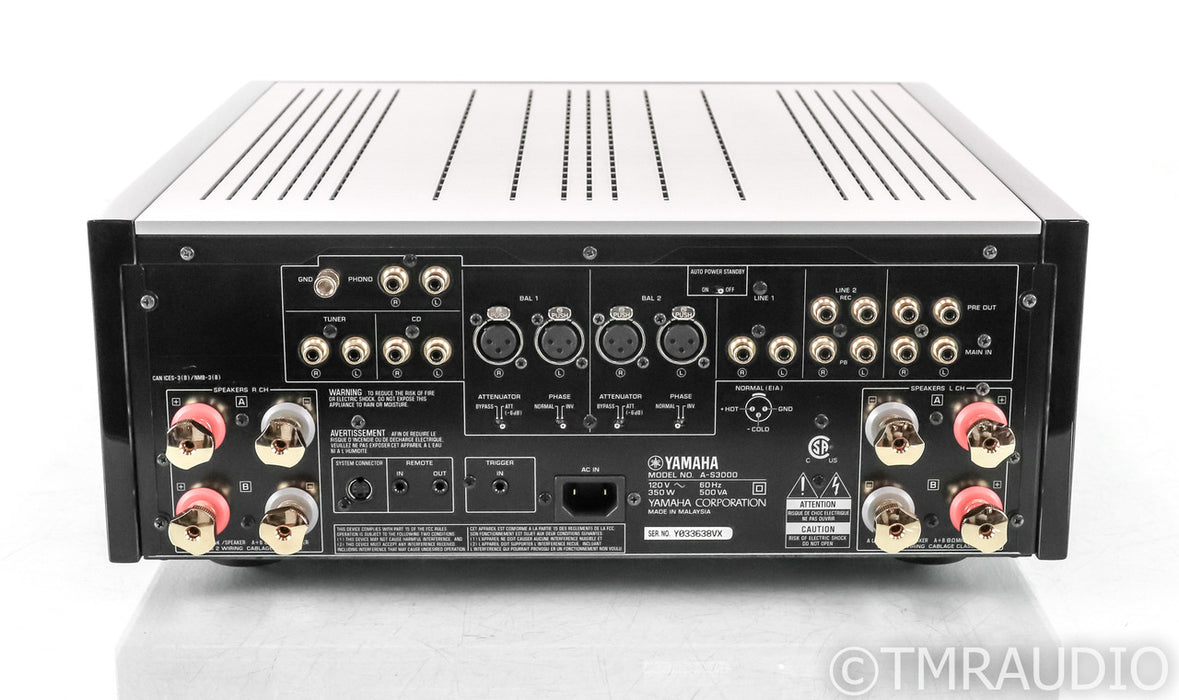 Yamaha A-S3000 Stereo Integrated Amplifier; AS3000; Silver; Remote