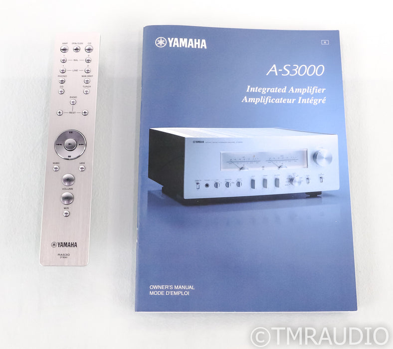 Yamaha A-S3000 Stereo Integrated Amplifier; AS3000; Silver; Remote