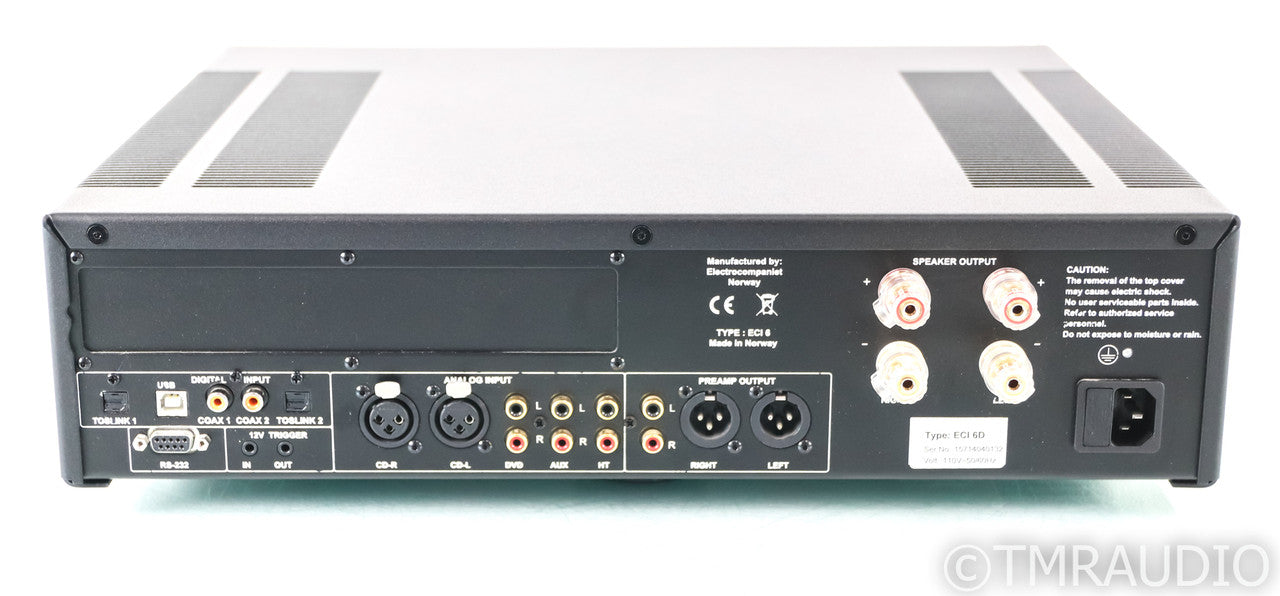 Electrocompaniet ECI 6D Stereo Integrated Amplifier; ECI6D; Remote; Black