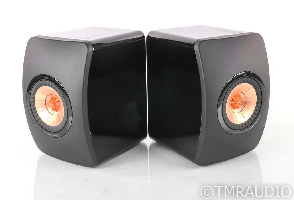 KEF LS50 50th Anniversary Edition Bookshelf Speakers; Black Pair; LS-50
