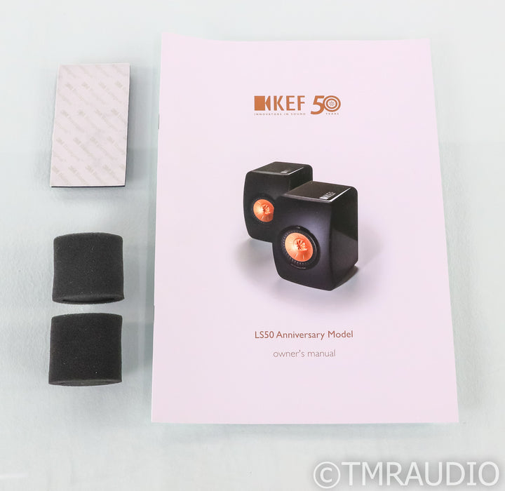 KEF LS50 50th Anniversary Edition Bookshelf Speakers; Black Pair; LS-50