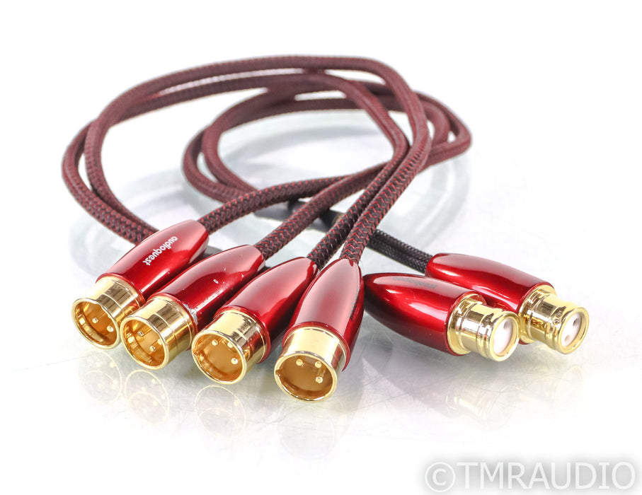Audioquest Red River XLR Y-Cables; 0.5m Pair Balanced Interconnects