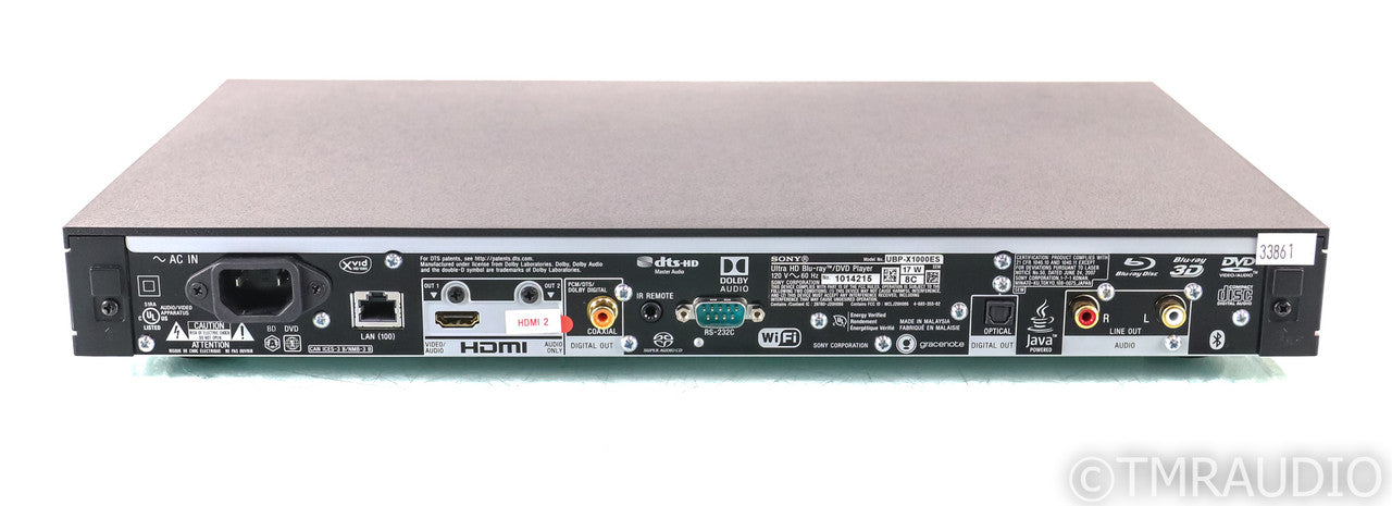 Sony UBP-X1000ES Blu-Ray Player; UBPX1000ES; SACD; CD; Remote