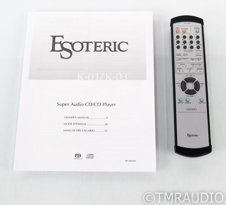 Esoteric K-01 SACD / CD Player; K01; DAC; Remote