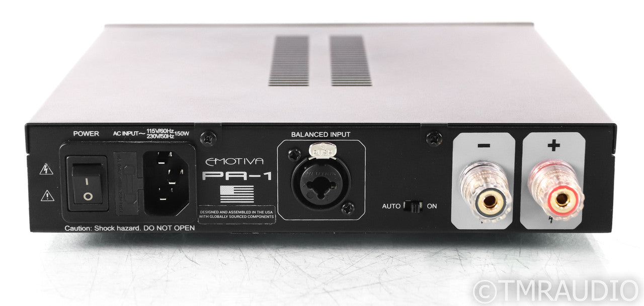 Emotiva PA-1 Mono Power Amplifier; Stealth PA1; Single; Black