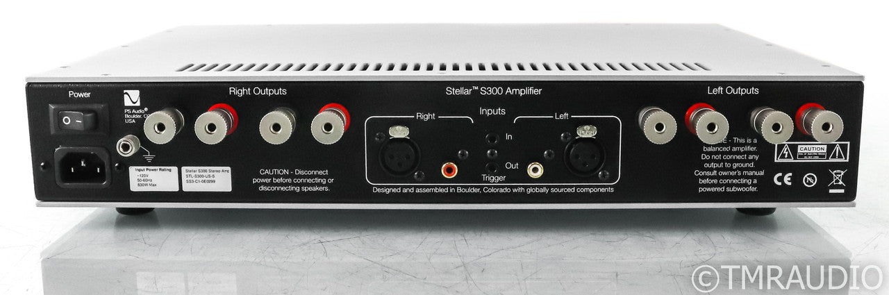 PS Audio Stellar S300 Stereo Power Amplifier; S-300; Silver (Used)