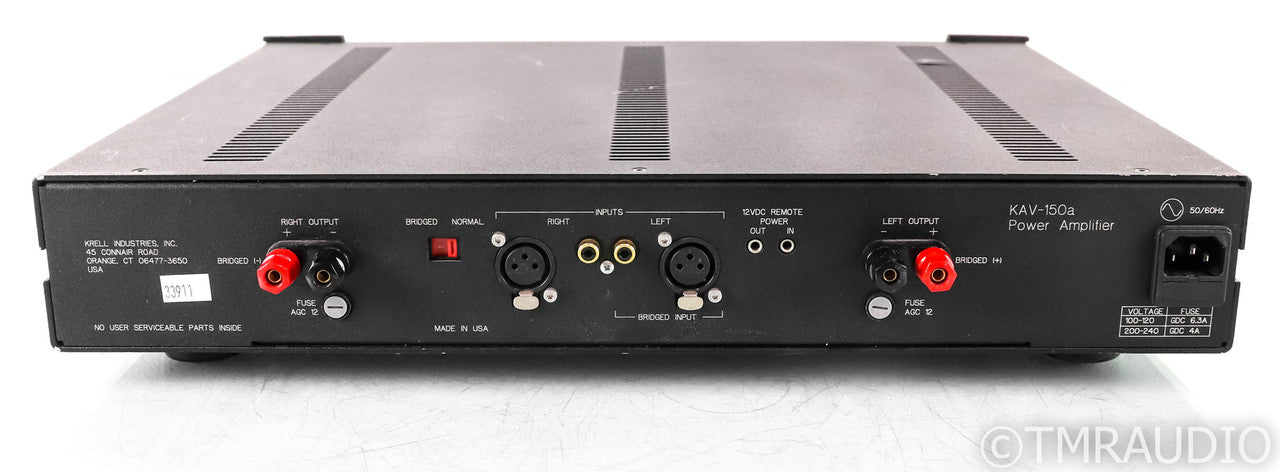 Krell KAV-150a Stereo Power Amplifier; KAV150A; Black