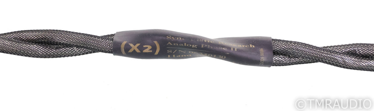 Synergistic Research Analog Phase II RCA Cables; 1m Pair; Grounding Wire