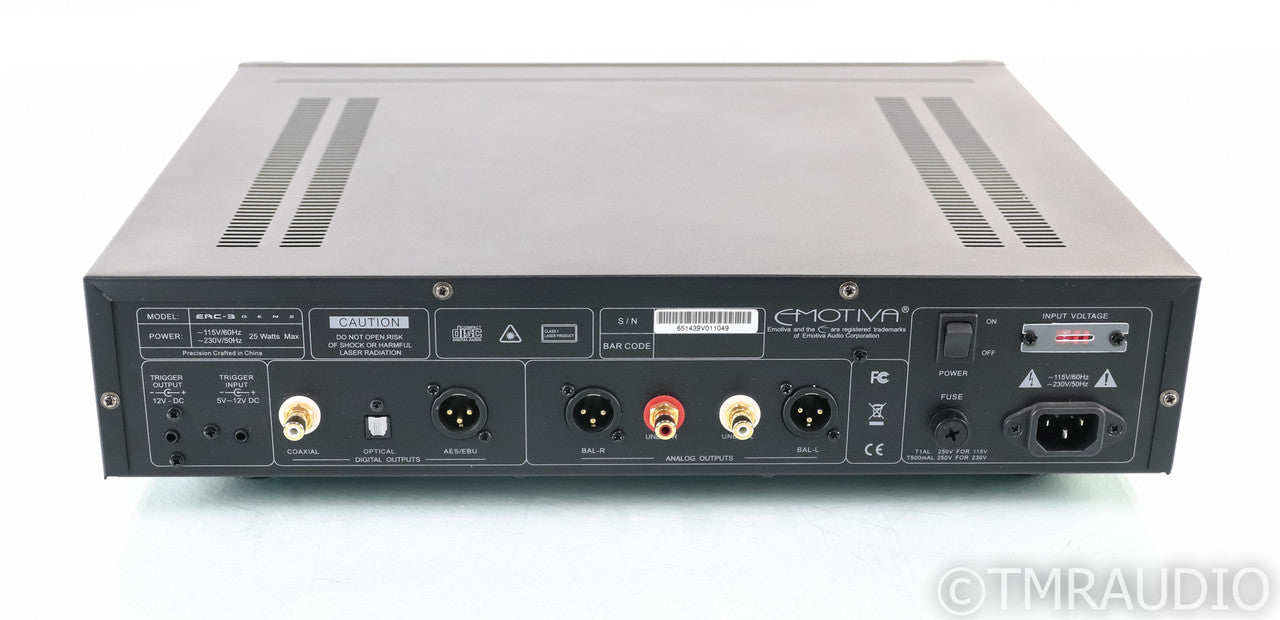 Emotiva ERC-3 Gen 2 CD Player; ERC3 Gen2; Remote