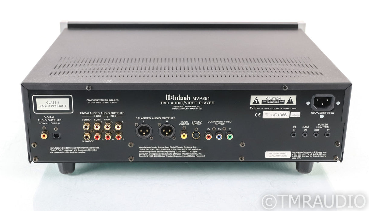 McIntosh MVP851 DVD / CD Player; MVP-851; Remote