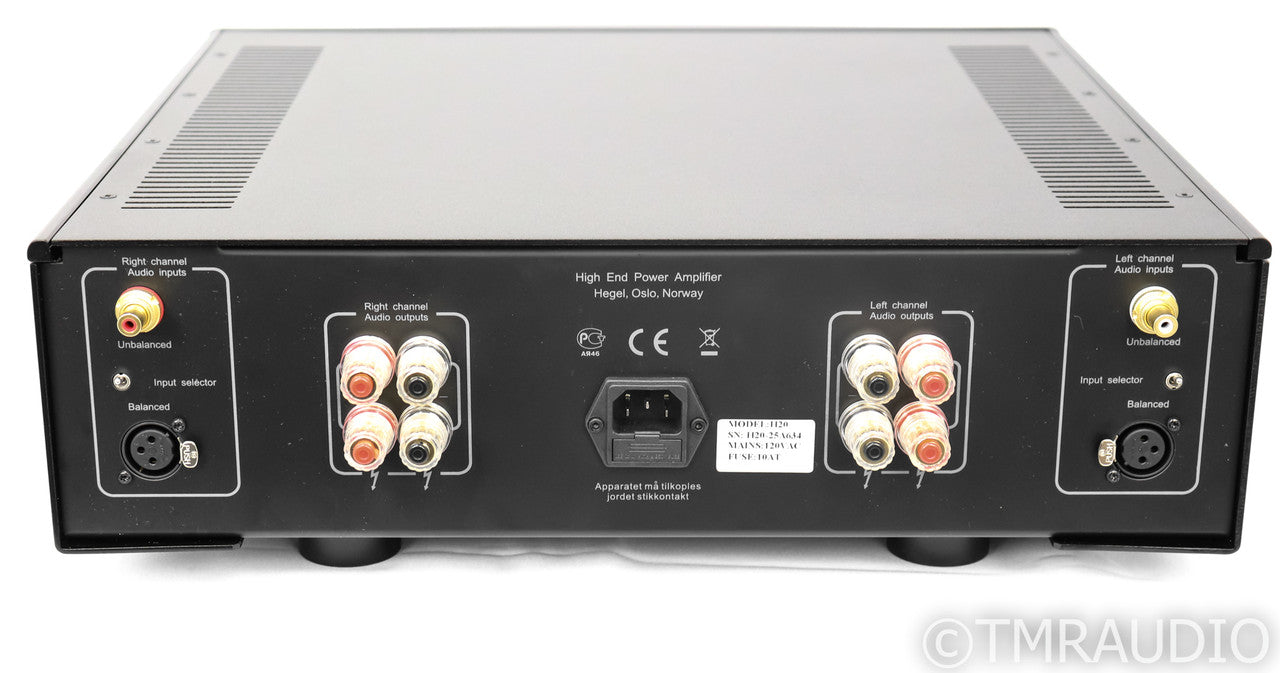 Hegel H20 Stereo Power Amplifier; H-20; Black