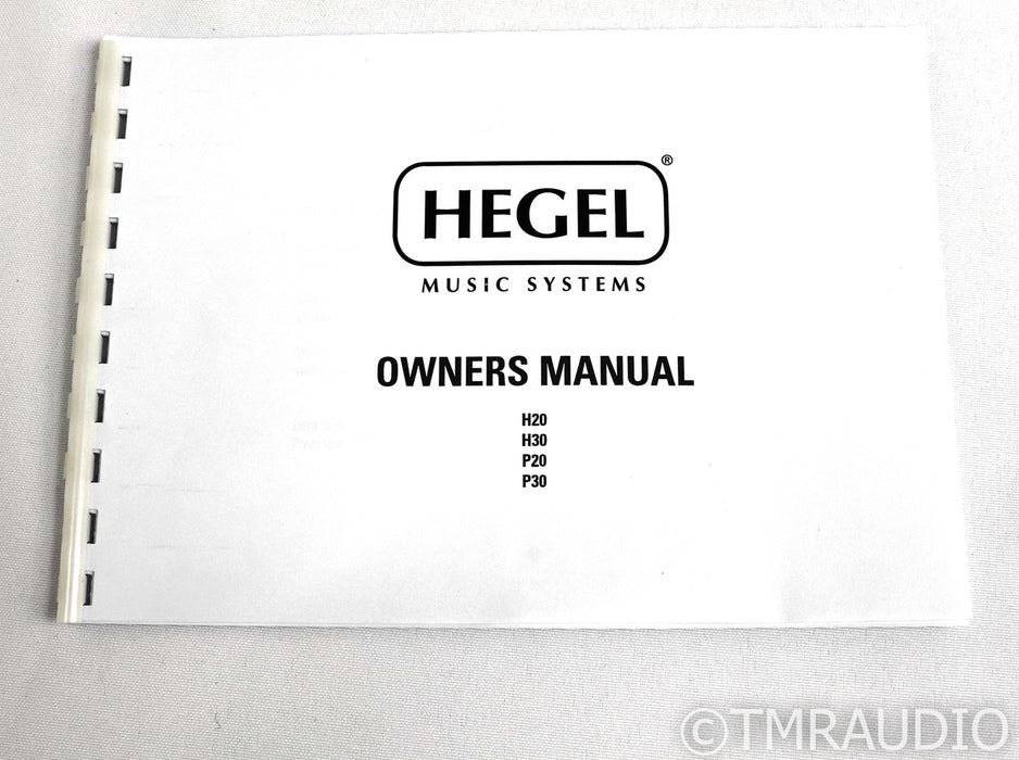 Hegel H20 Stereo Power Amplifier; H-20; Black