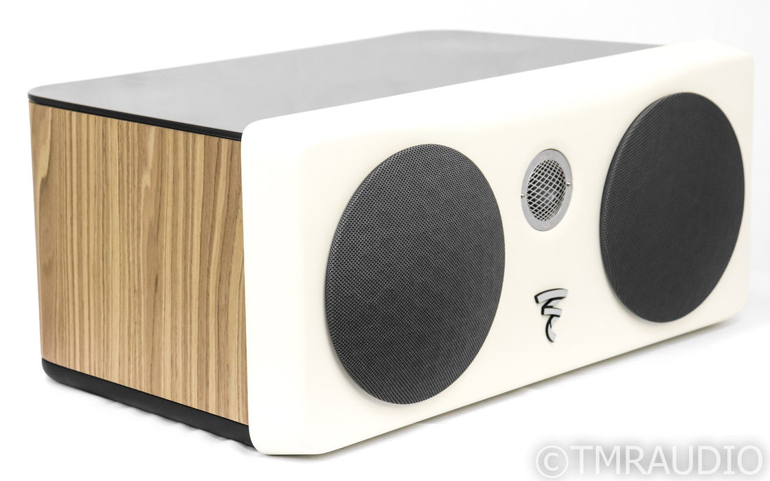 Focal Kanta Center Channel Speaker; White w/ Walnut Veneer