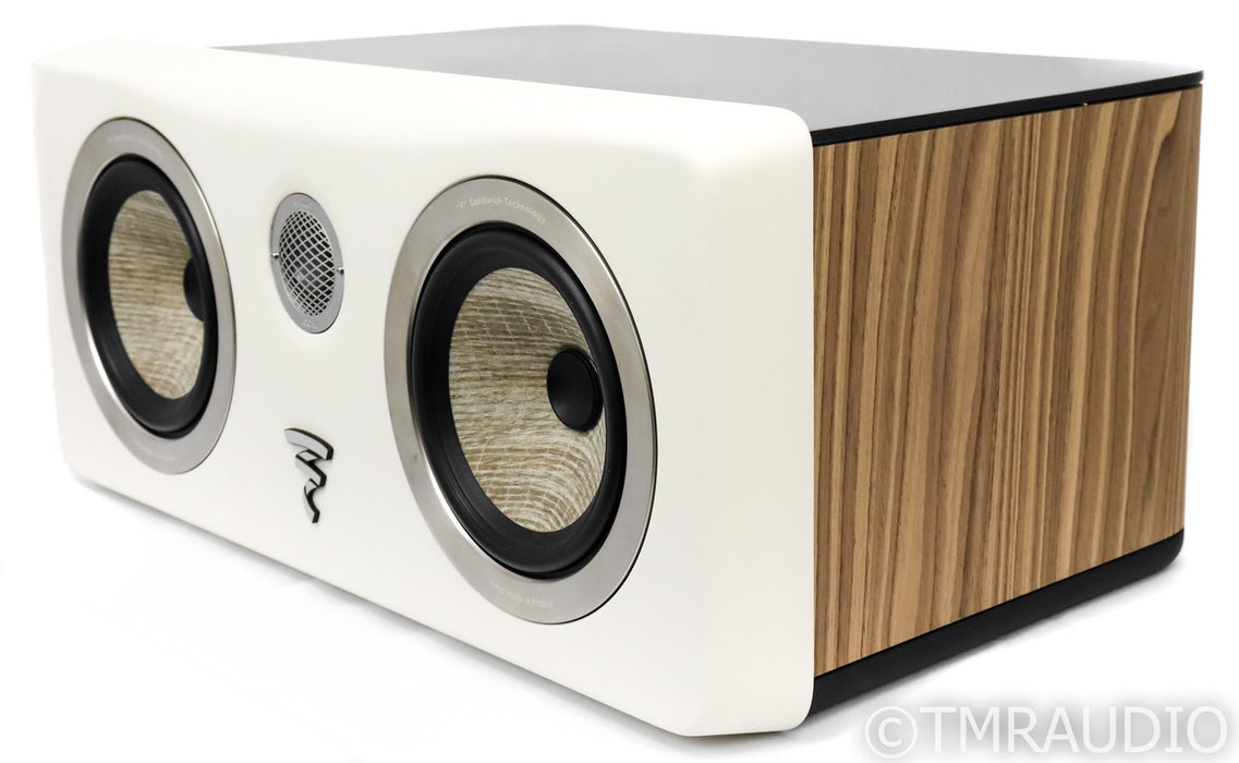 Focal Kanta Center Channel Speaker; White w/ Walnut Veneer