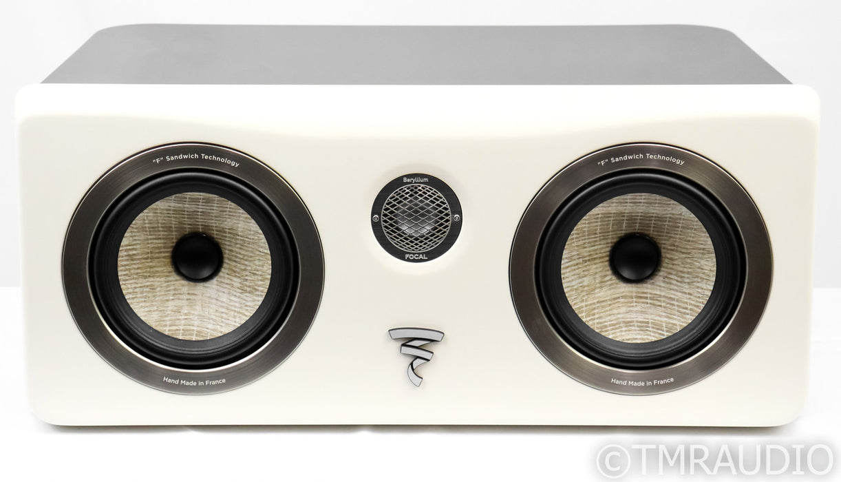 Focal Kanta Center Channel Speaker; White w/ Walnut Veneer