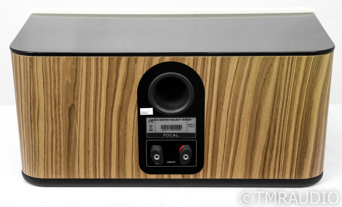 Focal Kanta Center Channel Speaker; White w/ Walnut Veneer