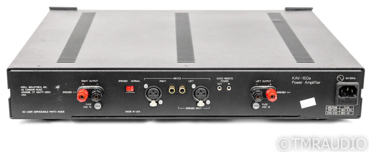 Krell KAV-150a Stereo Power Amplifier; KAV150a