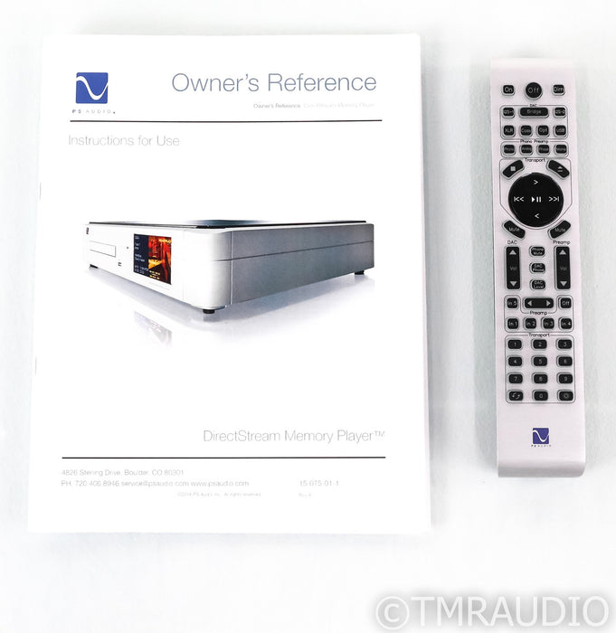 PS Audio DirectStream Memory Player CD / SACD Transport; DMP; Remote (Used)
