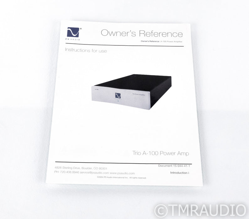 PS Audio Trio A-100 Stereo Power Amplifier; A100