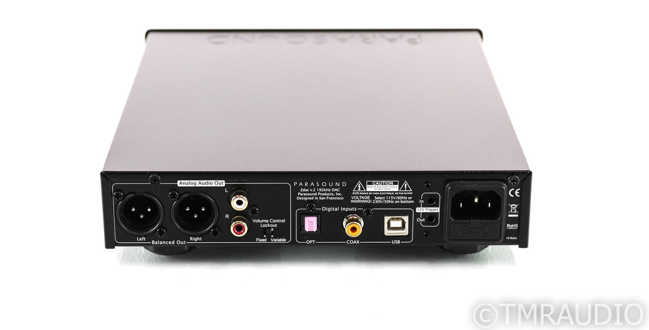 Parasound ZDac v.2 DAC / Headphone Amplifier; Black