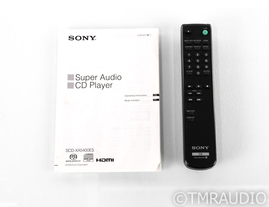 Sony SCD-XA5400ES SACD / CD Player; SCDXA5400ES; Remote