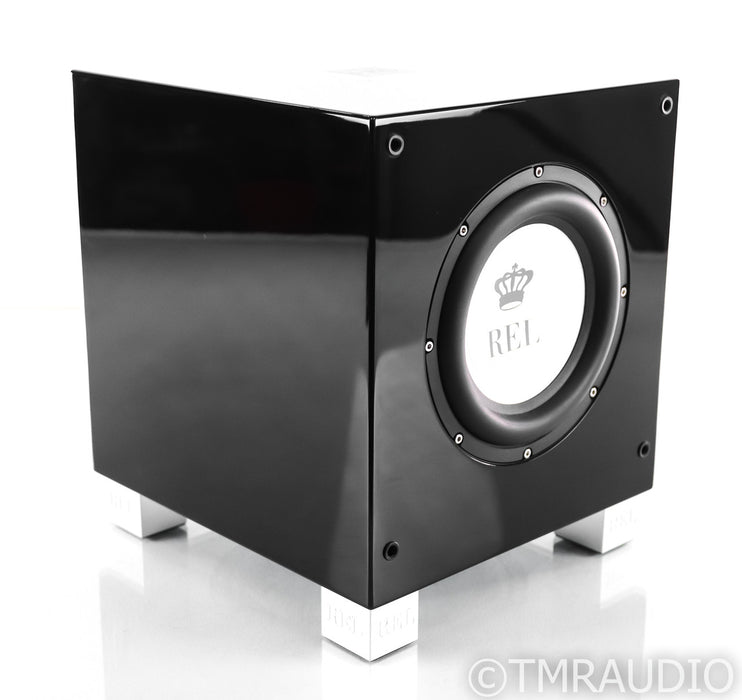 REL T/7i 8" Powered Subwoofer; Piano Black; T-7i