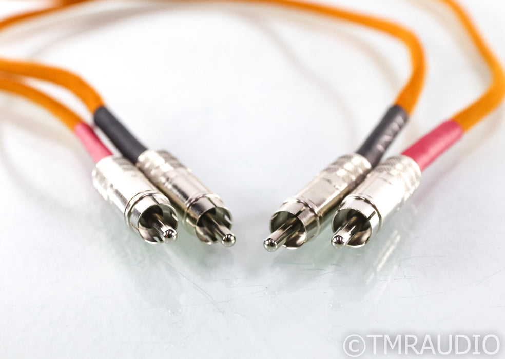 Luna Cables Orange RCA Cables; 1m Pair Interconnects