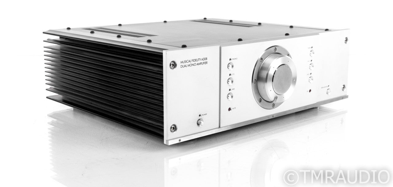 Musical Fidelity A308 Dual Mono Power Amplifier; A-308; Remote; MM Phono