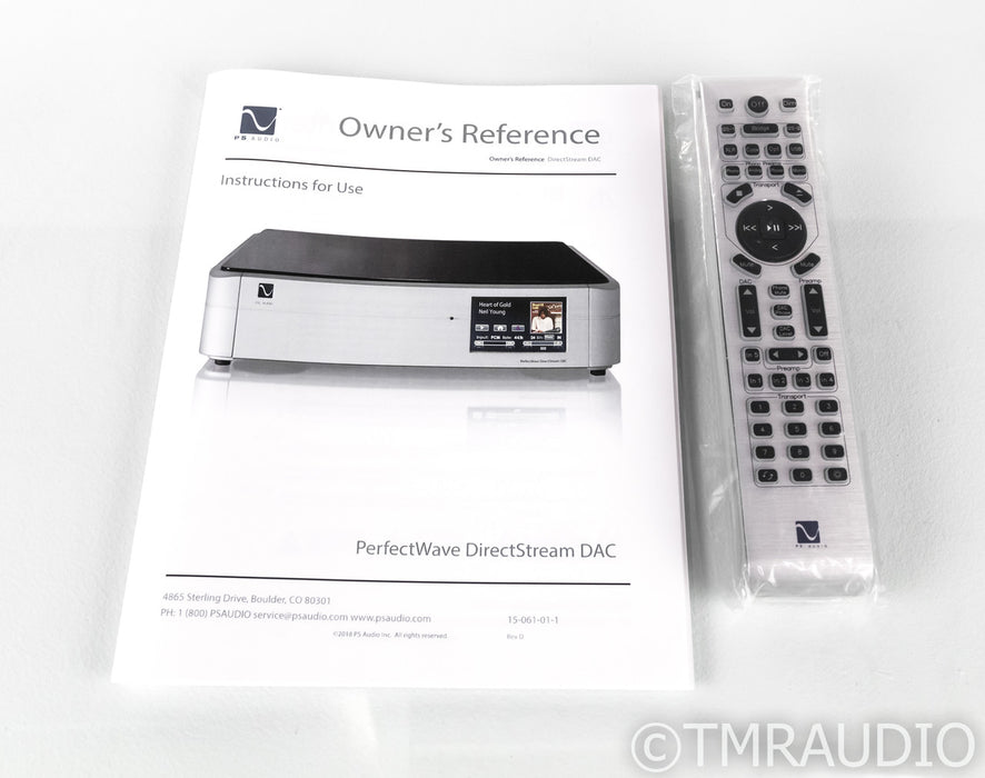 PS Audio PerfectWave DirectStream DSD DAC; D/A Converter; Remote; 6 Months