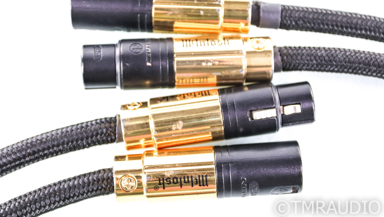 McIntosh CBA1M XLR Cables; 1m Pair Balanced Interconnects; CBA-1M