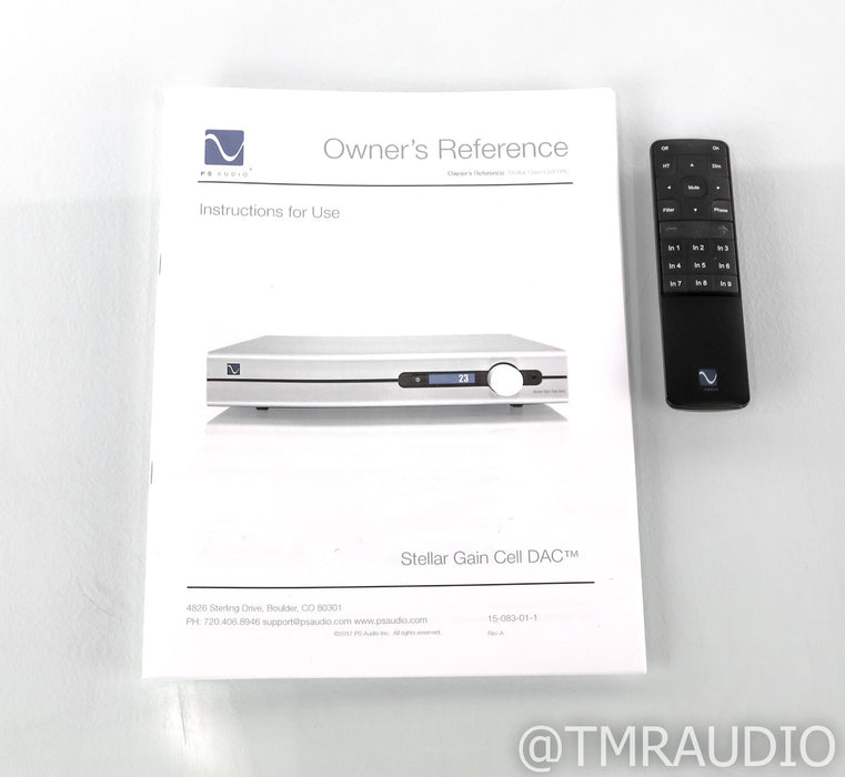 PS Audio Stellar Gain Cell DAC; D/A Converter; Remote (Used)