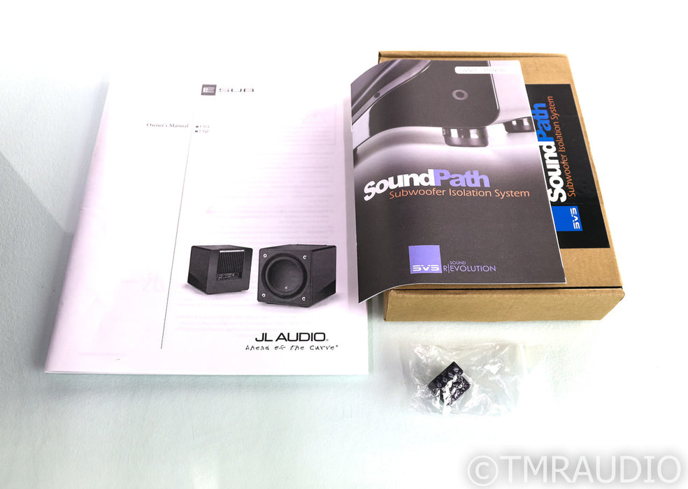 JL Audio E110 E-Sub 10" Powered Subwoofer; Black Ash w/ SVS SoundPath Feet